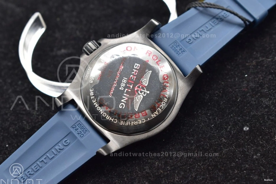 Bezel Blue On Dial A2824 1:1 Best Superocean Edition Black Black Automatic TF Strap Rubber 44 0329